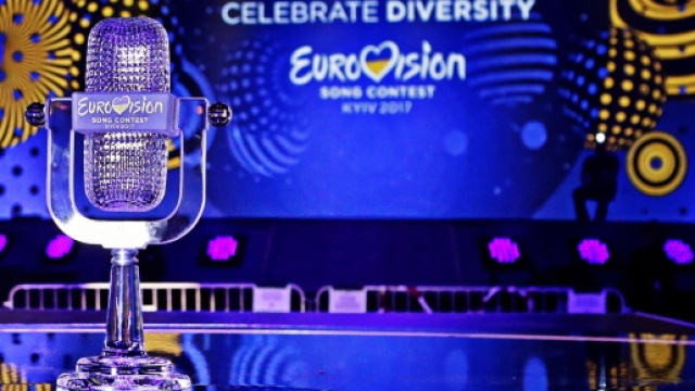 Le trophée de l'Eurovision 2017 (Photo Thomas Hanses/EBU)