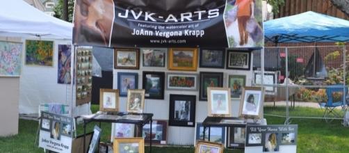 JoAnn Krapp is an artist and author who promotes her work at many festivals and fairs. / Photo via JoAnn Krapp, used with permission.