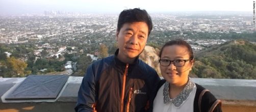Kim Mi-ok together with her husband, Kim Hak Song, who was detained by the North Korean government for 'hostile acts'. (Photo via CNN)