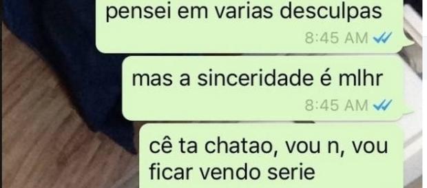 Conversas de WhatsApp que são muito sinceras Conversas de WhatsApp que são muito sinceras