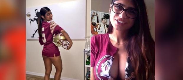 Mia Khalifa vestida de futbolista Mia Khalifa vestida de futbolista