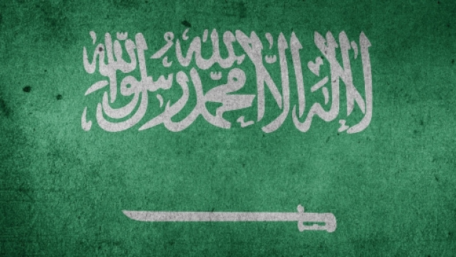 Le drapeau de l'Arabie saoudite.