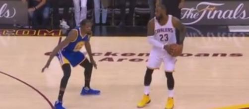 James VS Durant [Image via screenshot Youtube/NBA channel]