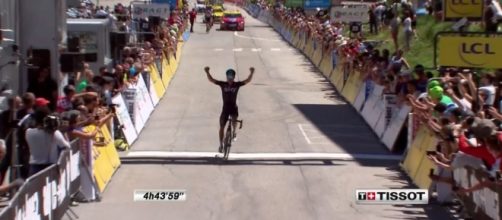 La vittoria di Peter Kennaugh sull'Alpe d'Huez