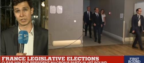 France Legislative Elections: "Results come in, hugely disappointing for the Socialist Party/ screencap France 24 English via YouTube