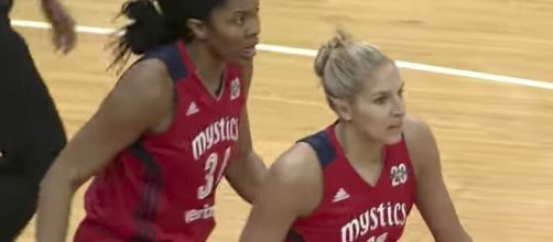 The Washington Mystics may be without Elena Delle Donne for today's game against Indiana. [Image via WNBA YouTube]