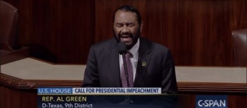 Rep. Al Green (D-TX.) calls for impeachment of President Trump. / Image by -C-SPAN via YouTube:https://youtu.be/F9Au1cwXN8M