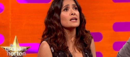 Trump made an advance of Mexican actress Salma Hayek, but she rejected him. Photo via The Graham Norton Show, YouTube.