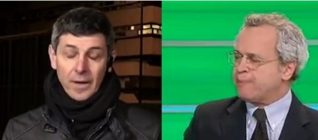 Enrico Mentana a Paolo Celata "sei ubriaco, sei uscito da un'enoteca!" Enrico Mentana a Paolo Celata "sei ubriaco, sei uscito da un'enoteca!"