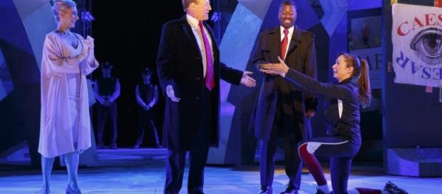 The Public Theater of New York City loses its sponsors over violent Trump portrayal. (Screenshot YouTube) The Public Theater of New York City loses its sponsors over violent Trump portrayal. (Screenshot YouTube)