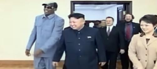 Kim Jong Un met Dennis Rodman/ screencap from stimmekoreas via YouTube
