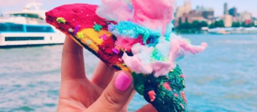 A Manhattan restaurant has created unicorn pizza and the Internet just can't deal. Photograph courtesy of: Danielle Tullo/ Instagram
