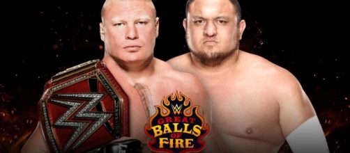 Brock Lesnar and Samoa Joe faced off for the first time on Monday Night RAW - Image via Blasting News image library/metro.co.uk