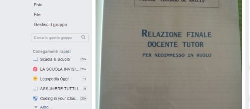 la relazione e il questionario del tutor