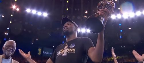 The Warriors win it all and Kevin Durant is named Finals MVP - YouTube/G4NBAVideosHD