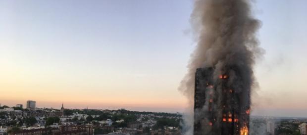 La Torre Grenfell en el barrio de Lancaster West, Londres. La Torre Grenfell en el barrio de Lancaster West, Londres.
