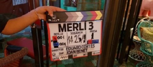 Claqueta del rodaje de la tercera y última temporada de la serie 'Merlí'.