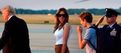 Melania Trump Touches Down in the White House/ Celebrities TV via Youtube