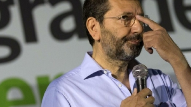 Ignazio Marino durante la Festa de L'Unità in cui pronunciò la frase: 'La Destra torni nelle fogne'