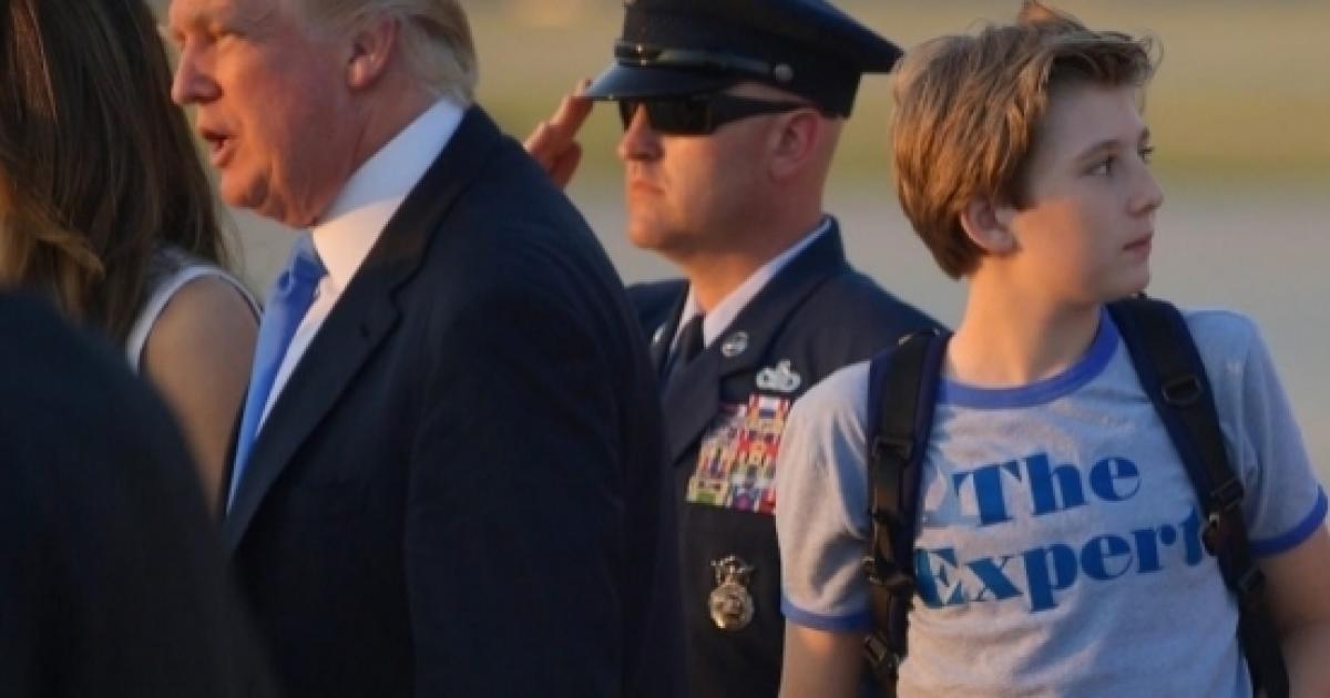 Baron Trump becomes a trendsetter with 'The Expert' t-shirt