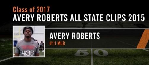 Nebraska football freshman Avery Roberts [Image via Hudl Legends/YouTube screencap]