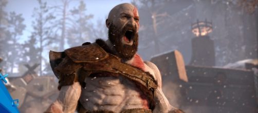 In "God of War 4," Kratos wields an axe instead of the titular Blades of Chaos (via YouTube/PlayStation)