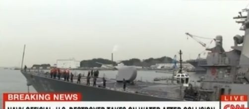 US Navy Destroyer Crashes Merchant Ship at Japan Sea/ Livestream Tv News via Youtube
