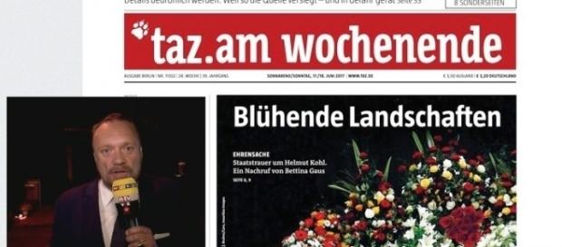 Das RTL-Nachtjournal berichtete auch kritisch (li., kleines Foto). Die taz. schrieb von "Blühende Landschaften" ; Foto: TVNow, dwdl.de Screenshot Das RTL-Nachtjournal berichtete auch kritisch (li., kleines Foto). Die taz. schrieb von "Blühende Landschaften" ; Foto: TVNow, dwdl.de Screenshot