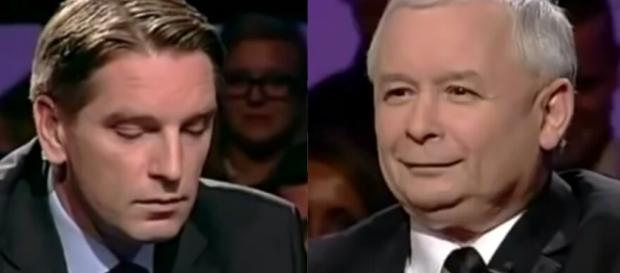 Jarosław Kaczyński kontra Tomasz Lis (źródło: youtube.com). Jarosław Kaczyński kontra Tomasz Lis (źródło: youtube.com).