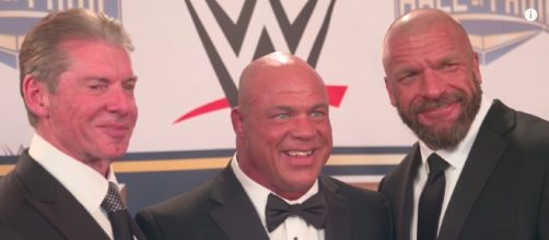 Kurt Angle is rumored to be part of a major match at this year's WWE 'SummerSlam' PPV. [Image via WWE/YouTube]