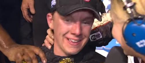 Emotional Nemechek: 'Awesome Father's Day gift for dad/ screencap from Nascar via Youtube