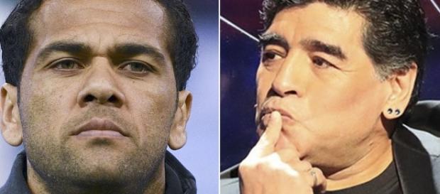Daniel Alves criticó al argentino Diego Maradona Daniel Alves criticó al argentino Diego Maradona