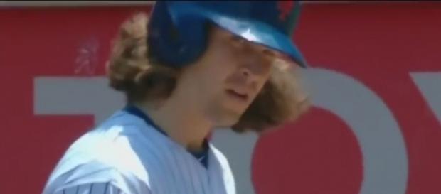 DeGrom hits his first career home, Youtube, Sport My Life channel https://www.youtube.com/watch?v=ly6XxBSNlMI DeGrom hits his first career home, Youtube, Sport My Life channel https://www.youtube.com/watch?v=ly6XxBSNlMI