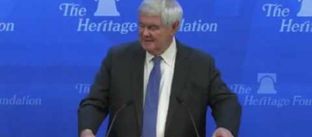 New Gingrich is promoting a new book about Donald Trump. Photo via news2morrow, YouTube. New Gingrich is promoting a new book about Donald Trump. Photo via news2morrow, YouTube.