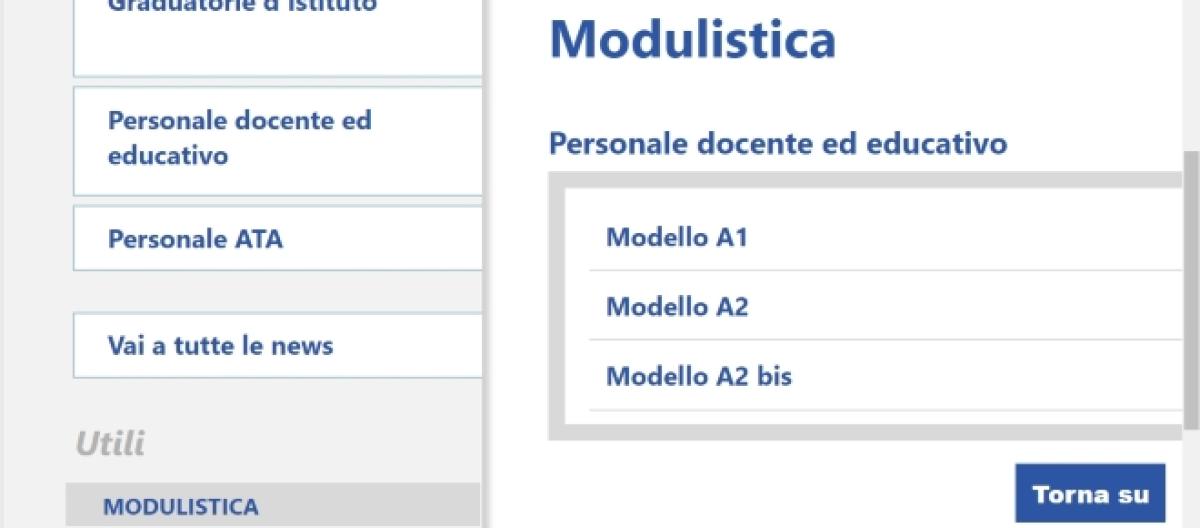 miur modello a1 da