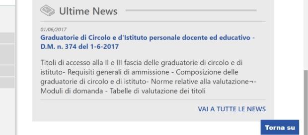 Aggiornamento Graduatorie di Istituto 2017/2020 Aggiornamento Graduatorie di Istituto 2017/2020