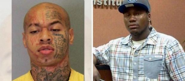 Nikko Jenkins (esquerda) e uma de suas vítimas, Curtis Bradford Nikko Jenkins (esquerda) e uma de suas vítimas, Curtis Bradford