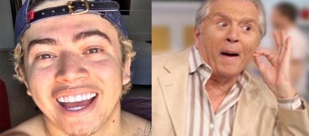 O youtuber faz sucesso por causa de suas imitações ( Fotos - SBT/Google ) O youtuber faz sucesso por causa de suas imitações ( Fotos - SBT/Google )