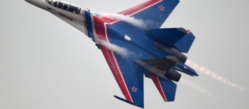 Russian fighter jet buzzed a U.S. Air Force reconnaissance aircraft -Twitter/@CBSNews