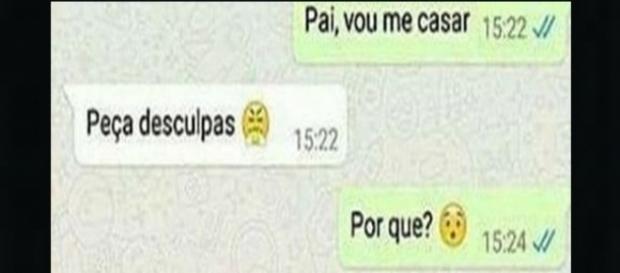 Pai da uma pequena demostração do que é um casamento Pai da uma pequena demostração do que é um casamento