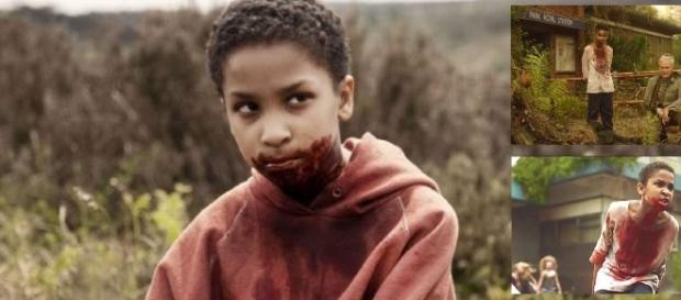 Sennia Nanua spielt das Kind Melanie in "The Girl with All the Gifts", Hollywood-Star Clenn Close als Dr. Caldwell / Fotos: Universum Sennia Nanua spielt das Kind Melanie in "The Girl with All the Gifts", Hollywood-Star Clenn Close als Dr. Caldwell / Fotos: Universum