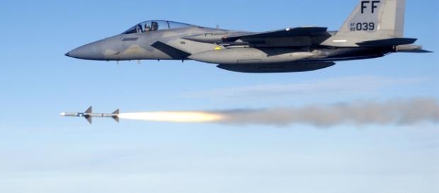 USAF F-15E SHOOTS DOWN HOSTILE DRONE IN SYRIA - Wikimedia Commons USAF F-15E SHOOTS DOWN HOSTILE DRONE IN SYRIA - Wikimedia Commons