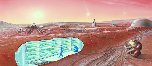 A Mars colony concept / Photo via NASA Ames Research Center , Wikimedia Commons