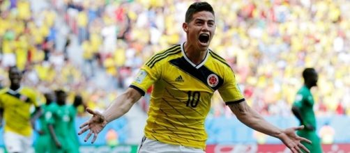 James Rodriguez con la maglia della Colombia