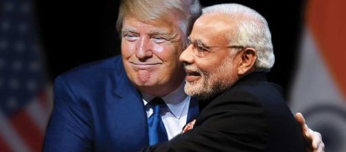 Modi's Friend? Modi and Trump hug. | Image source Youtube