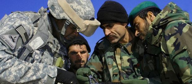 Afghan soldiers are given woodland camouflage for desert warfare - Wikimedia Commons - wikimedia.org Afghan soldiers are given woodland camouflage for desert warfare - Wikimedia Commons - wikimedia.org