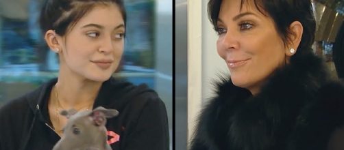 Kylie Jenner with her mom from screenshot