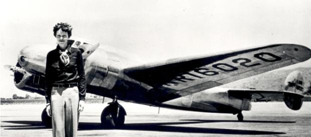 American aviator Amelia Earhart was the first woman to to fly solo across the Atlantic. Photograph courtesy of: NASA on The Commons/Flickr American aviator Amelia Earhart was the first woman to to fly solo across the Atlantic. Photograph courtesy of: NASA on The Commons/Flickr