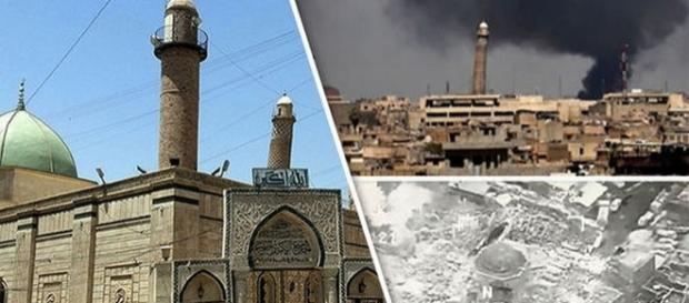 ISIS a distrus Marea Moschee al-Nuri din Mosul, locul unde a fost proclamat Statul Islamic - Foto: Daily Express (Reuters/Getty Images) ISIS a distrus Marea Moschee al-Nuri din Mosul, locul unde a fost proclamat Statul Islamic - Foto: Daily Express (Reuters/Getty Images)