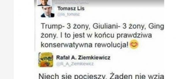 Tomasz Lis i Rafał Ziemkiewicz (źródło: twitter.com). Tomasz Lis i Rafał Ziemkiewicz (źródło: twitter.com).